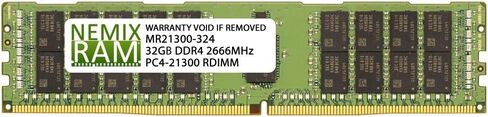 NEMIX RAM 32GB (1X32GB) DDR4 2666MHZ PC4-21300 2Rx4 1.2V CL19 288-PIN ECC RDIMM Registered Server Memory Compatible with Cisco Storage Server S3260 UCS-MR-X32G2RS-H in Saudi Arabia