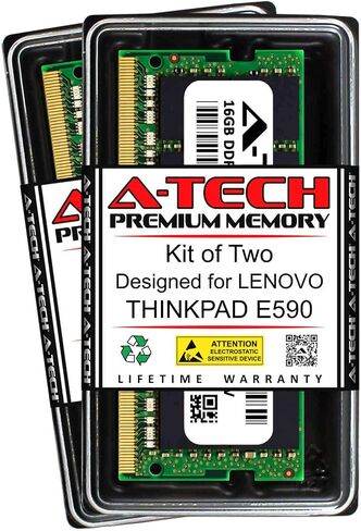 A-Tech 32GB (2 x 16GB) RAM for Lenovo THINKPAD E590 | DDR4 2400MHz SODIMM PC4-19200 260-Pin Non-ECC Memory Upgrade Kit in Saudi Arabia