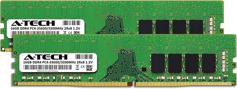 A-Tech 32GB (2x16GB) استبدال RAM لـ CT2K16G4DFD832A | DDR4 3200MHz PC4-25600 (PC4-3200AA) CL22 UDIMM 2RX8 1.2V وحدات ذاكرة سطح المكتب 288-PIN in Kuwait