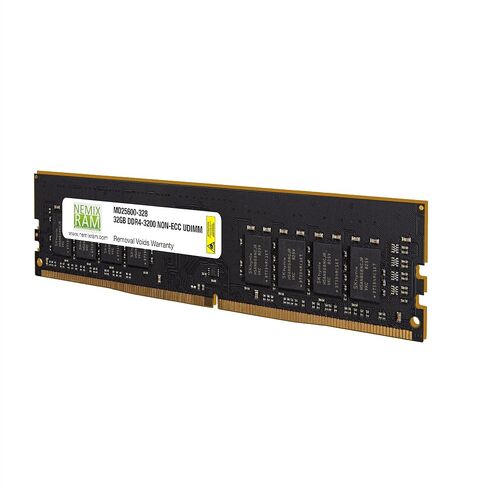 NEMIX RAM 32GB (1X32GB) DDR4 3200MHZ PC4-25600 2Rx8 1.2V CL22 288-PIN Non-ECC Unbuffered UDIMM Desktop PC Memory Compatible with Dell SNP732YDC/32G AB120719 Unbuffered PC Memory in Saudi Arabia