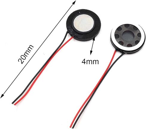 2x مكبر صوت داخلي Round DIY بديل لمشغل الموسيقى 20 مم أسود in Kuwait