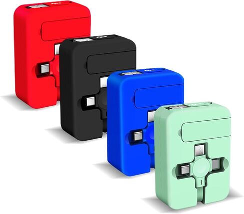 6 Pcs 3 in 1 Retractable Multi Fast Charging Cable Bulk with Phone Stand in Kuwait