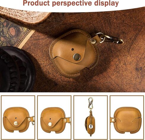 AirPods 4 (2024) Leather Case Cover, Fits Standard and ANC (Coffee) in Kuwait