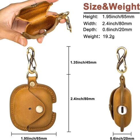 AirPods 4 (2024) Leather Case Cover, Fits Standard and ANC (Coffee) in Kuwait