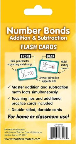 Teacher Created Resources Number Bonds Flash Cards - Addition and Subtraction (EP62054) in Saudi Arabia