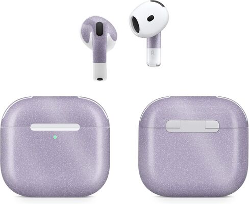 Glossy Glitter (2 Pack) سماعة الرأس متوفرة مع Apple Airpods 4 - الفهد الوردي - Premium 3M فينيل الواقية غطاء ملصق - سهلة تطبيق | مصنوع في الولايات المتحدة الأمريكية من قبل Mayyskins in Kuwait