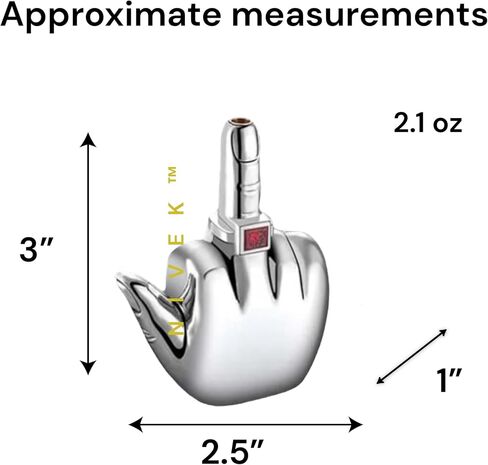 Middle Finger Novelty Lighter, Funny Lighter Rude, Cool Lighters (Silver) in Kuwait