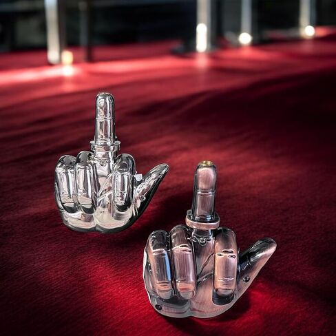 Middle Finger Novelty Lighter, Funny Lighter Rude, Cool Lighters (Silver) in Kuwait