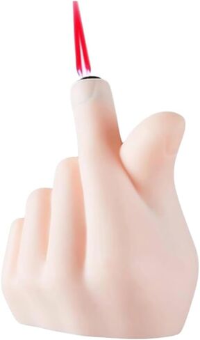Middle Finger Novelty Lighter, Funny Lighter Rude, Cool Lighters (Silver) in Kuwait