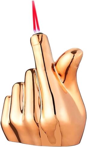 Middle Finger Novelty Lighter, Funny Lighter Rude, Cool Lighters (Silver) in Kuwait