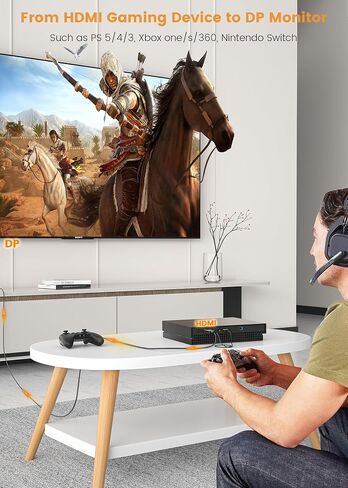 محول FOINNEX HDMI إلى DisplayPort، وليس HDMI ثنائي الاتجاه لمنفذ العرض، فقط من مخرج HDMI إلى مدخل DP 4K@60 هرتز HDMI ذكر إلى محول أنثى لمنفذ العرض للكمبيوتر، والشاشة، وPS4، وXbox، وNS in Kuwait