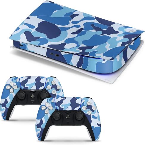 PS5 SHARK BIET كاملة الجسم غطاء شارات الجلد مزدوج الطبقة لوحدة التحكم ووحدة التحكم | الطبعة الرقمية in Kuwait
