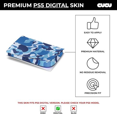 PS5 SHARK BIET كاملة الجسم غطاء شارات الجلد مزدوج الطبقة لوحدة التحكم ووحدة التحكم | الطبعة الرقمية in Kuwait