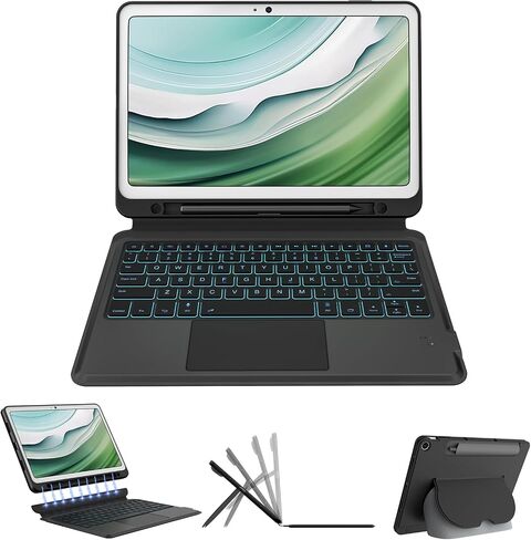 for Google Pixel Tablet 11-inch (2023) Keyboard Case, Detachable Magnetic Stand, Rechargeable Backlit Keyboard with Palm Rejection Touchpad, Protective Cover Compatible with Speaker Dock in Saudi Arabia
