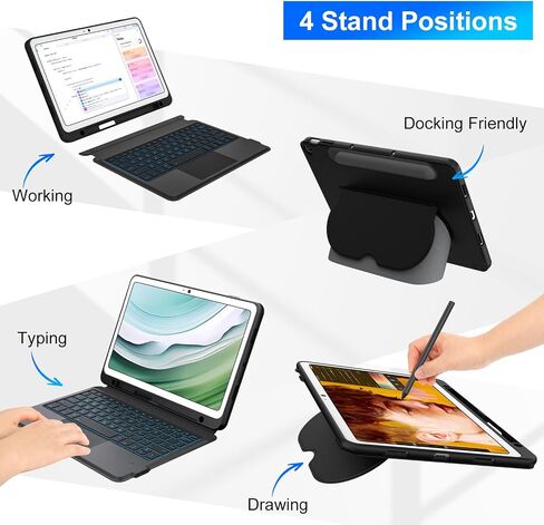 for Google Pixel Tablet 11-inch (2023) Keyboard Case, Detachable Magnetic Stand, Rechargeable Backlit Keyboard with Palm Rejection Touchpad, Protective Cover Compatible with Speaker Dock in Saudi Arabia
