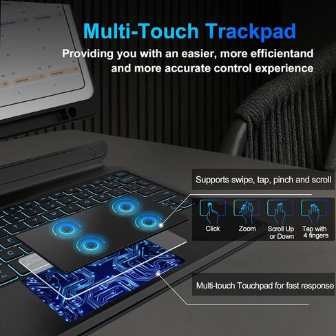 for Google Pixel Tablet 11-inch (2023) Keyboard Case, Detachable Magnetic Stand, Rechargeable Backlit Keyboard with Palm Rejection Touchpad, Protective Cover Compatible with Speaker Dock in Saudi Arabia