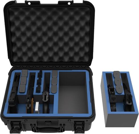 Gun Case 5 Pistol & 12 Magazine Pre-Cut Shockproof Waterproof Hard Shell Handgun Cases with Desiccant, TSA Approved Travel Pistol Case in Saudi Arabia