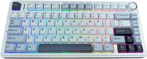 x Aula F75 Gasket Mechanical Keyboard, 75% Wireless Hot Swappable Gaming Keyboard with Five-Layer Padding&Knob, Bluetooth/2.4GHz/USB-C, RGB (Black Gradient, LEOBOG Reaper Switch) in Kuwait