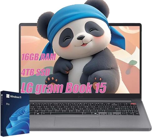 LG gram Book 15 Thin Lightweight Laptop Computer, 16GB RAM, 512GB SSD, AI Copilot in Windows 11 Pro, Intel i5-1334U(10 Cores up to 4.6 GHz), FHD IPS Display, Backlight, with 5 ave 6 in 1 kit in Kuwait