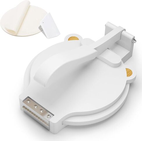Tortilla Press 10 Inch - Bamboo Quesadilla & Roti Maker with Parchment Paper Sheets & Dough Cutter for Homemade Flour Corn Tortilla, Wood Tortillera Pataconera Tortilla Maker for Home Baking in Kuwait