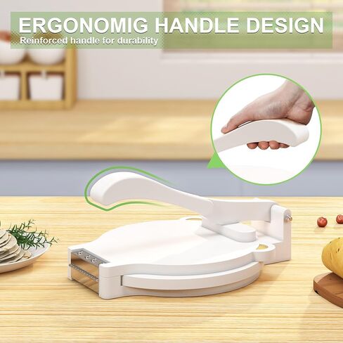 Tortilla Press 10 Inch - Bamboo Quesadilla & Roti Maker with Parchment Paper Sheets & Dough Cutter for Homemade Flour Corn Tortilla, Wood Tortillera Pataconera Tortilla Maker for Home Baking in Kuwait