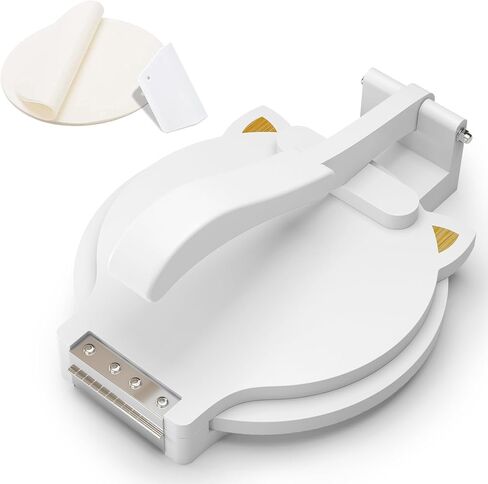 Tortilla Press 10 Inch - Bamboo Quesadilla & Roti Maker with Parchment Paper Sheets & Dough Cutter for Homemade Flour Corn Tortilla, Wood Tortillera Pataconera Tortilla Maker for Home Baking in Saudi Arabia
