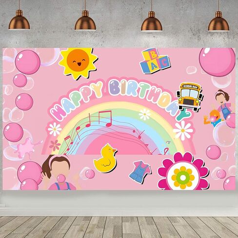 Rachel Girls Backdrop لزينة الحفلات ، معلم الرسوم المتحركة صور Banner Banner Props Party Supplies Background للمشجعين الكبار أعياد الميلاد (70.86 * 43.3inch) in Saudi Arabia