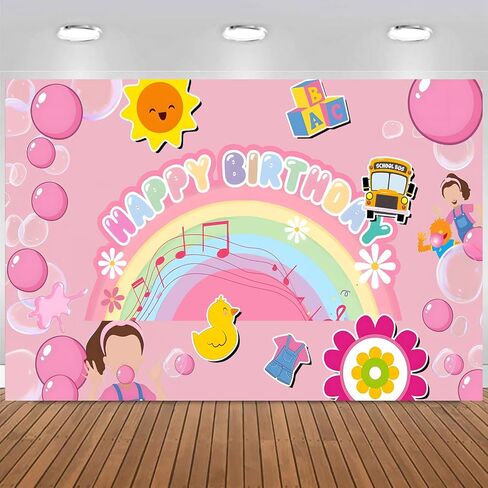 Rachel Girls Backdrop لزينة الحفلات ، معلم الرسوم المتحركة صور Banner Banner Props Party Supplies Background للمشجعين الكبار أعياد الميلاد (70.86 * 43.3inch) in Saudi Arabia