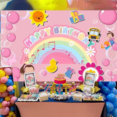 Rachel Girls Backdrop لزينة الحفلات ، معلم الرسوم المتحركة صور Banner Banner Props Party Supplies Background للمشجعين الكبار أعياد الميلاد (70.86 * 43.3inch) in Saudi Arabia