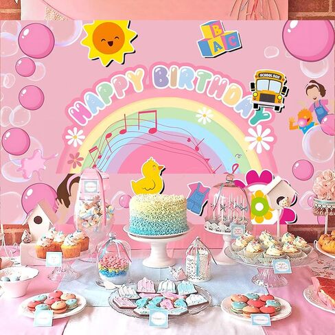 Rachel Girls Backdrop لزينة الحفلات ، معلم الرسوم المتحركة صور Banner Banner Props Party Supplies Background للمشجعين الكبار أعياد الميلاد (70.86 * 43.3inch) in Saudi Arabia