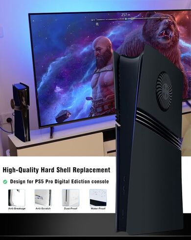 الألواح Joso faceplates لـ PS5 Pro Digital Edition ، لوحات Snap-on Black Black Protect in Kuwait