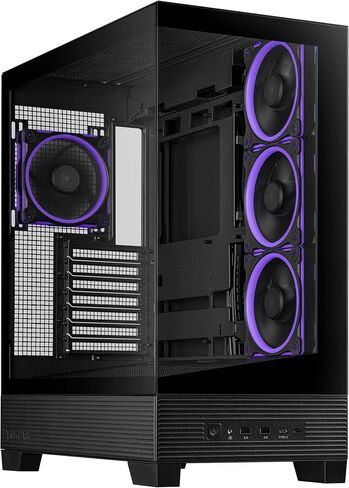 ASUS A31 Plus Black ATX case (Hidden-Connector motherboards, 360mm radiators and 380mm Graphics Cards, with Black or White Color Options, Four pre-Installed ARGB Fans, Clean Cable Management) in Saudi Arabia