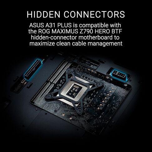 ASUS A31 Plus Black ATX case (Hidden-Connector motherboards, 360mm radiators and 380mm Graphics Cards, with Black or White Color Options, Four pre-Installed ARGB Fans, Clean Cable Management) in Saudi Arabia