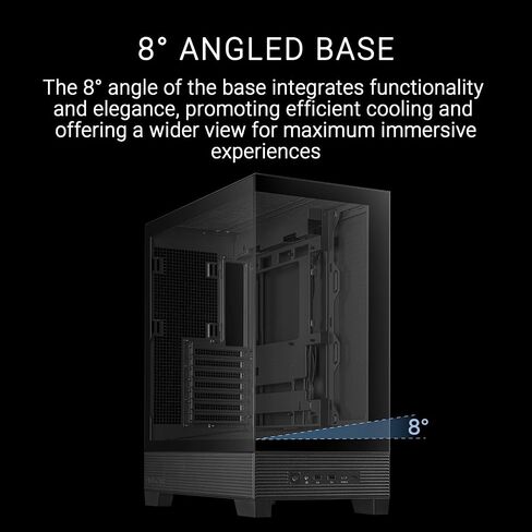 ASUS A31 Plus Black ATX case (Hidden-Connector motherboards, 360mm radiators and 380mm Graphics Cards, with Black or White Color Options, Four pre-Installed ARGB Fans, Clean Cable Management) in Saudi Arabia