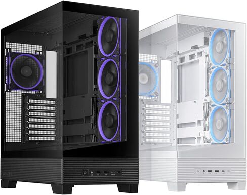 ASUS A31 Plus Black ATX case (Hidden-Connector motherboards, 360mm radiators and 380mm Graphics Cards, with Black or White Color Options, Four pre-Installed ARGB Fans, Clean Cable Management) in Saudi Arabia