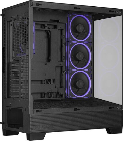 ASUS A31 Plus Black ATX case (Hidden-Connector motherboards, 360mm radiators and 380mm Graphics Cards, with Black or White Color Options, Four pre-Installed ARGB Fans, Clean Cable Management) in Saudi Arabia