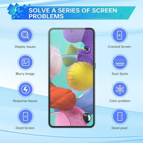 لاستبدال شاشة Samsung Galaxy A51 AMOLED مع إطار عرض أرقام لمسة لمجموعة كاملة. in Kuwait