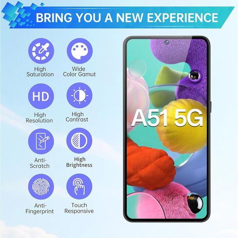 لاستبدال شاشة Samsung Galaxy A51 AMOLED مع إطار عرض أرقام لمسة لمجموعة كاملة. in Kuwait