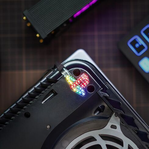 Extremerate 7 Colors 40 Effects RGB Rainbow LED Kit for PS5 Console (2020 CFI-1 Series) ، لوحة LED LED LED المضيئة لقرص PS5 و Digital Edition in Kuwait