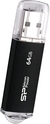 USB 2.0 Ultima-II I-Series Power 32GB شكل معدني أسود SP032GBUF2M01V1K in Kuwait