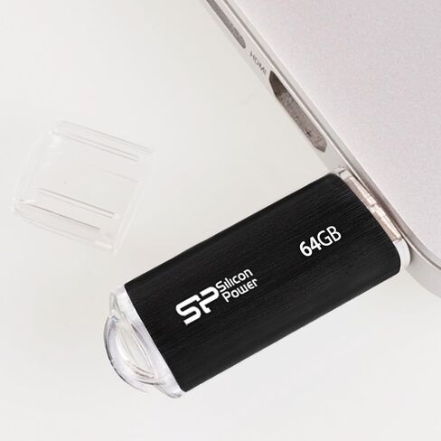 USB 2.0 Ultima-II I-Series Power 32GB شكل معدني أسود SP032GBUF2M01V1K in Kuwait