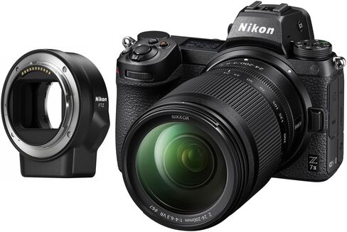 Nikon 1653 Z7ii Mirrorless Camera 45.7mp حزمة FX-Format مع Nikkor Z 24-200mm F/4-6.3 VR Lens Telephoto Zoom & FTZ II Mount Mount in Kuwait