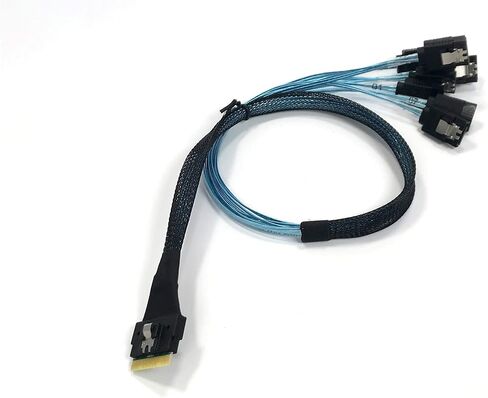 | Slimsas 8i SFF -8654 إلى 8x إغلاق كابل SATA - نقل بيانات عالية السرعة 50 سم in Saudi Arabia