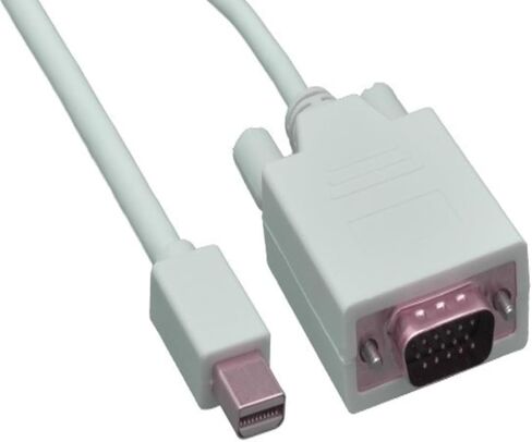 15 قدمًا Mini DisplayPort إلى Cable VGA - 32AWG - أبيض in Kuwait