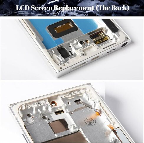 OLED for Samsung S23 Ultra 5G LCD Display لـ Samsung S23 Ultra Screen Replacement for SM-S918B SM-S918U SM-S918W Touch Screen Displizer Assembly REAPBLY مع وظيفة بصمة الإصبع (الفضة) in Saudi Arabia