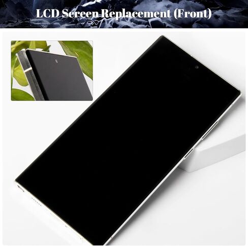 OLED for Samsung S23 Ultra 5G LCD Display لـ Samsung S23 Ultra Screen Replacement for SM-S918B SM-S918U SM-S918W Touch Screen Displizer Assembly REAPBLY مع وظيفة بصمة الإصبع (الفضة) in Saudi Arabia