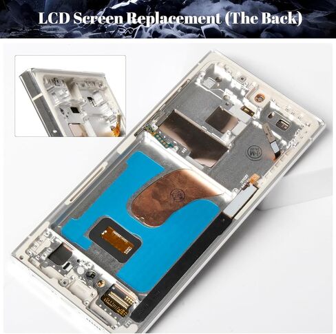 OLED for Samsung S23 Ultra 5G LCD Display لـ Samsung S23 Ultra Screen Replacement for SM-S918B SM-S918U SM-S918W Touch Screen Displizer Assembly REAPBLY مع وظيفة بصمة الإصبع (الفضة) in Saudi Arabia