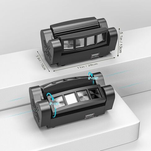 U'King Spider Moving Head Light 8x10W LEDs Beam DJ Lights RGBW Sound Activated and DMX-512 Control for Party Pub Festival Disco Show Wedding Event Stage Lighting - 2 Packs in Kuwait