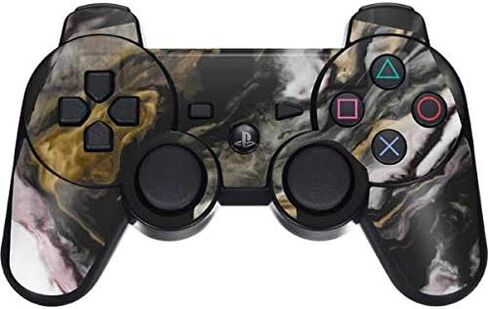 Skinit Skinit Gaming Gaming لـ PS3 Dual Shock Wireless Controller - تصميم حبر رخام أحمر الخدود المصمم في الأصل in Saudi Arabia