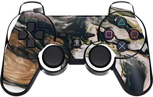 Skinit Skinit Gaming Gaming Skin for PS3 Dual Shock Wireless Controller - تصميم حبر النحاس والرخامي الأسود المصمم أصلاً in Saudi Arabia